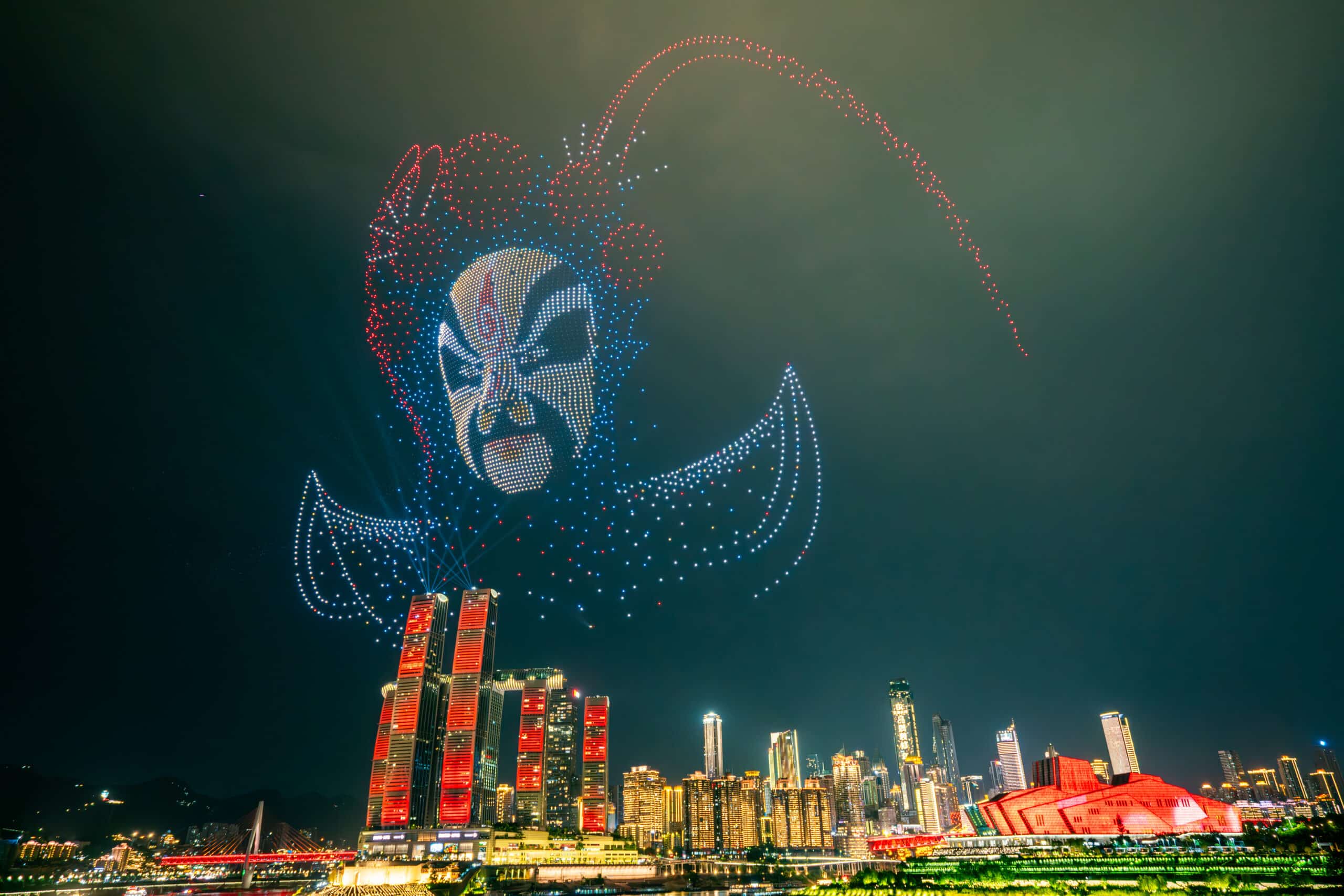 Spectacle drones Chongqing_dreamstime_xl_387568532